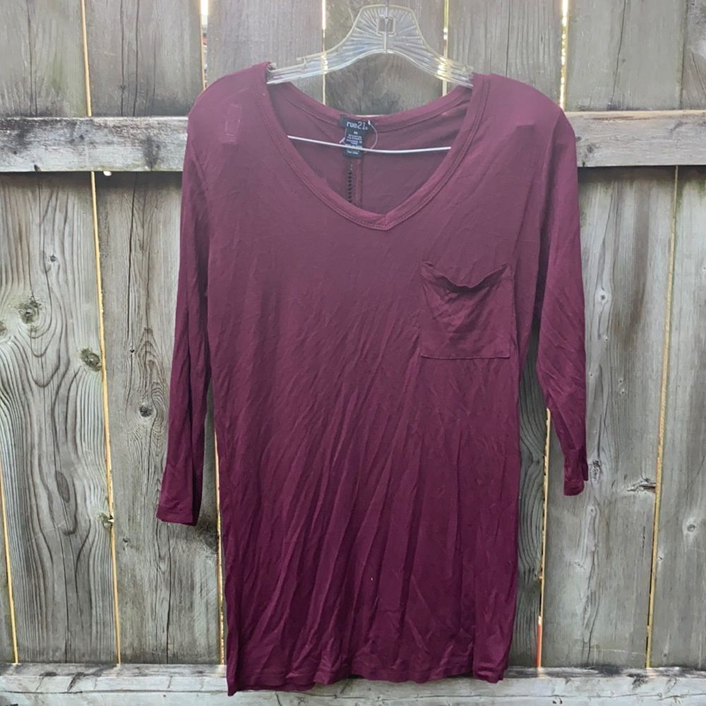 Rue 21 maroon top sz. XS